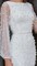 1 Yard White Pearl Mesh Lace Fabric Bridal Wedding Dress Sequin Beaded French Tulle 150 cm
